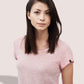 ― % ― JAN 8015/ ― Damen Bio-Baumwolle Flammgarn T-Shirt - Rose Rot Pink [XL]