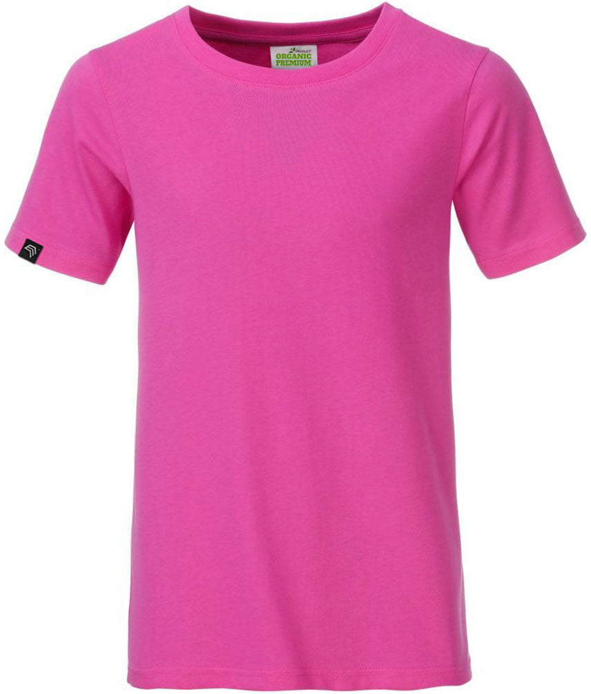 JAN 8008B ― Kids'/Boys' Organic Cotton T-Shirt - Pink