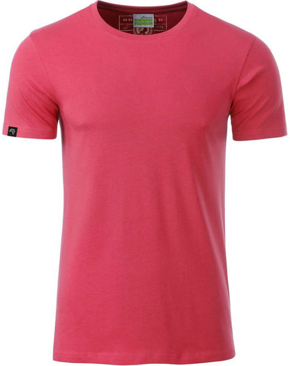 JAN 8008 ― Herren Bio-Baumwolle T-Shirt - Raspberry Rot