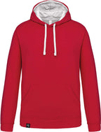 KRB K446 ― Bi-Color Hoodie Sweatshirt - Rot / Weiß