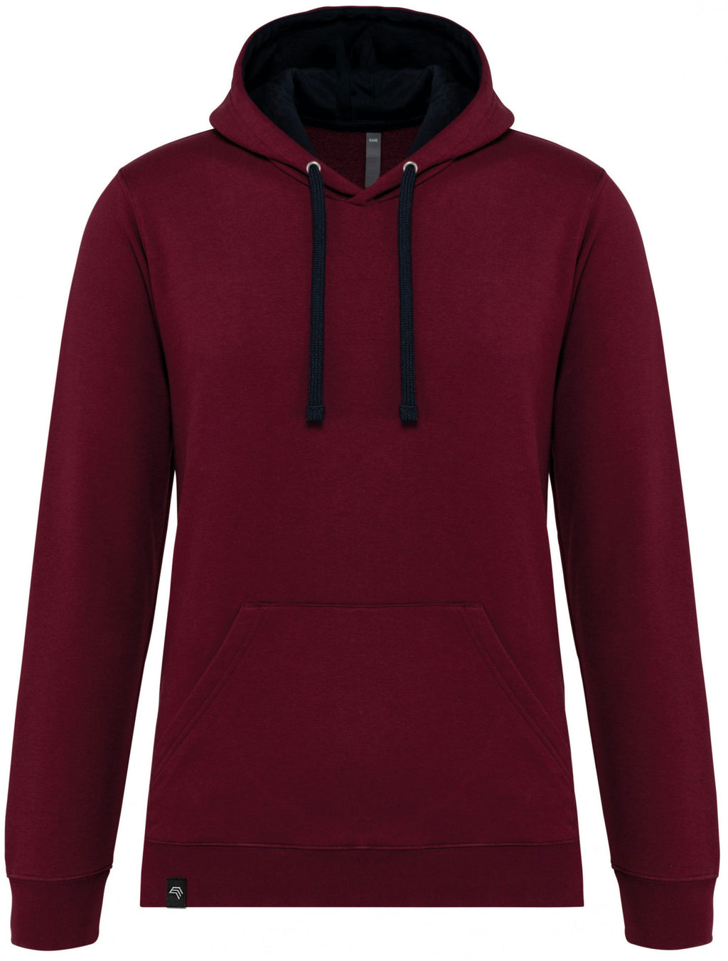 KRB K446 ― Bi-Color Hoodie Sweatshirt - Wine Rot / Navy Blau