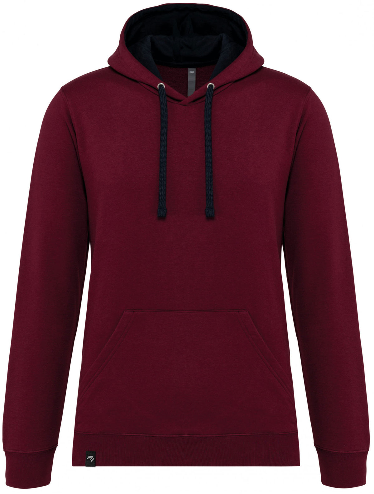 KRB K446 ― Bi-Color Hoodie Sweatshirt - Wine Rot / Navy Blau
