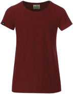 JAN 8007G ― Children/Girls Organic Cotton T-Shirt - Burgundy Wine Red