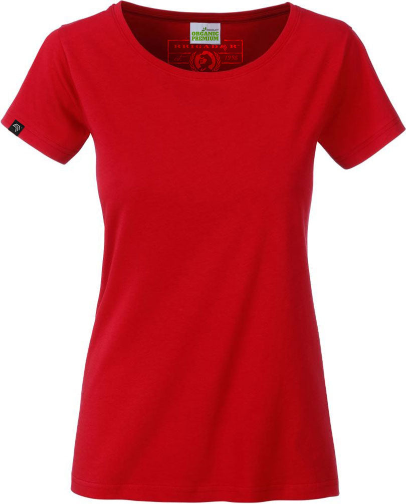 ― % ― JAN 8007/ ― Damen Bio-Baumwolle T-Shirt Organic - Rot [S]