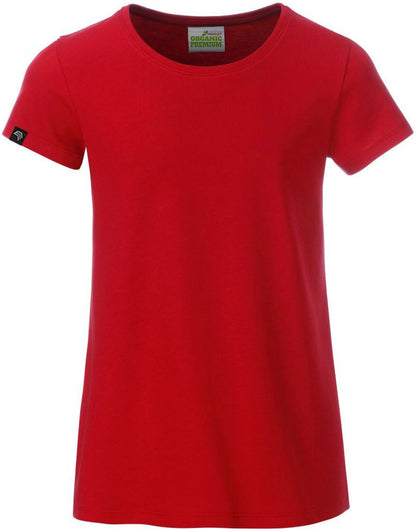 JAN 8007G ― Kinder/Mädchen Bio-Baumwolle T-Shirt - Rot