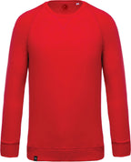 KRB K480 ― Unisex Raglan Sweatshirt mit Bio-Baumwolle - Rot