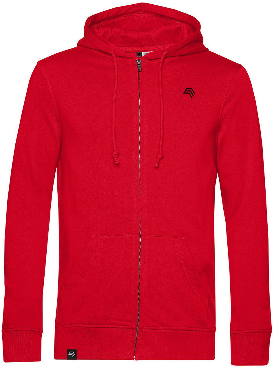 BAC U35B ― Soft Organic Cotton Zip-Up Hoodie - Red