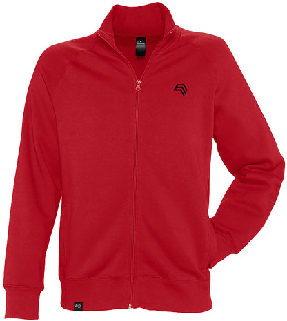 SLS 4720 ― Raglan Sweat Jacket mit Stehkragen - Rot