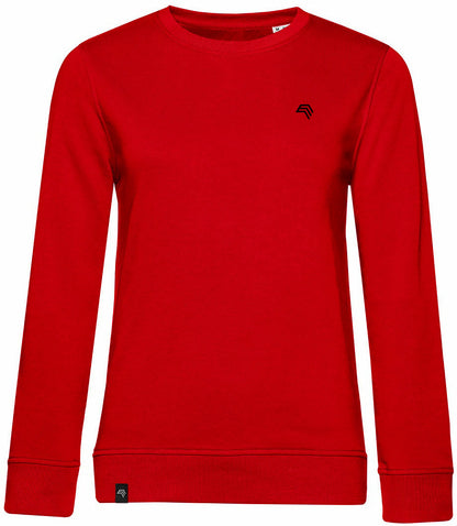 BAC W32B ― Weiches Damen Bio-Baumwolle Sweatshirt - Rot