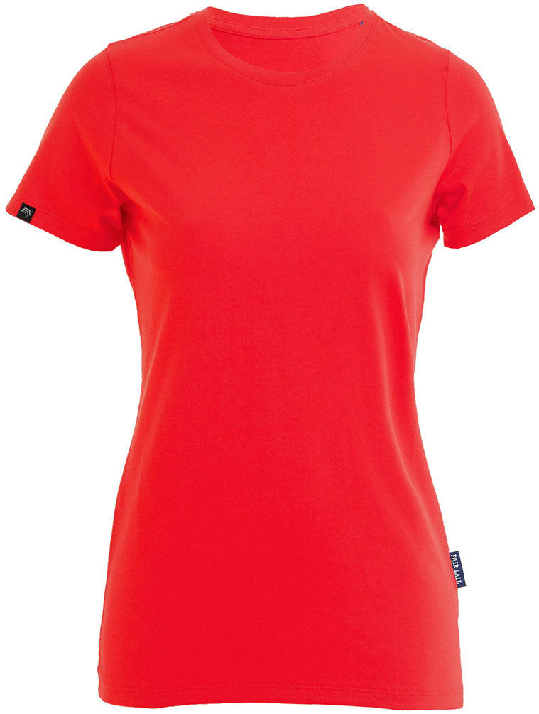 ― % ― RMH 0201 ― Women's Luxury Bio-Baumwolle T-Shirt - Rot / XS / S / 4XL