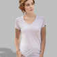 RMH 0202 ― Damen Luxury Bio-Baumwolle V-Neck T-Shirt - Weiß