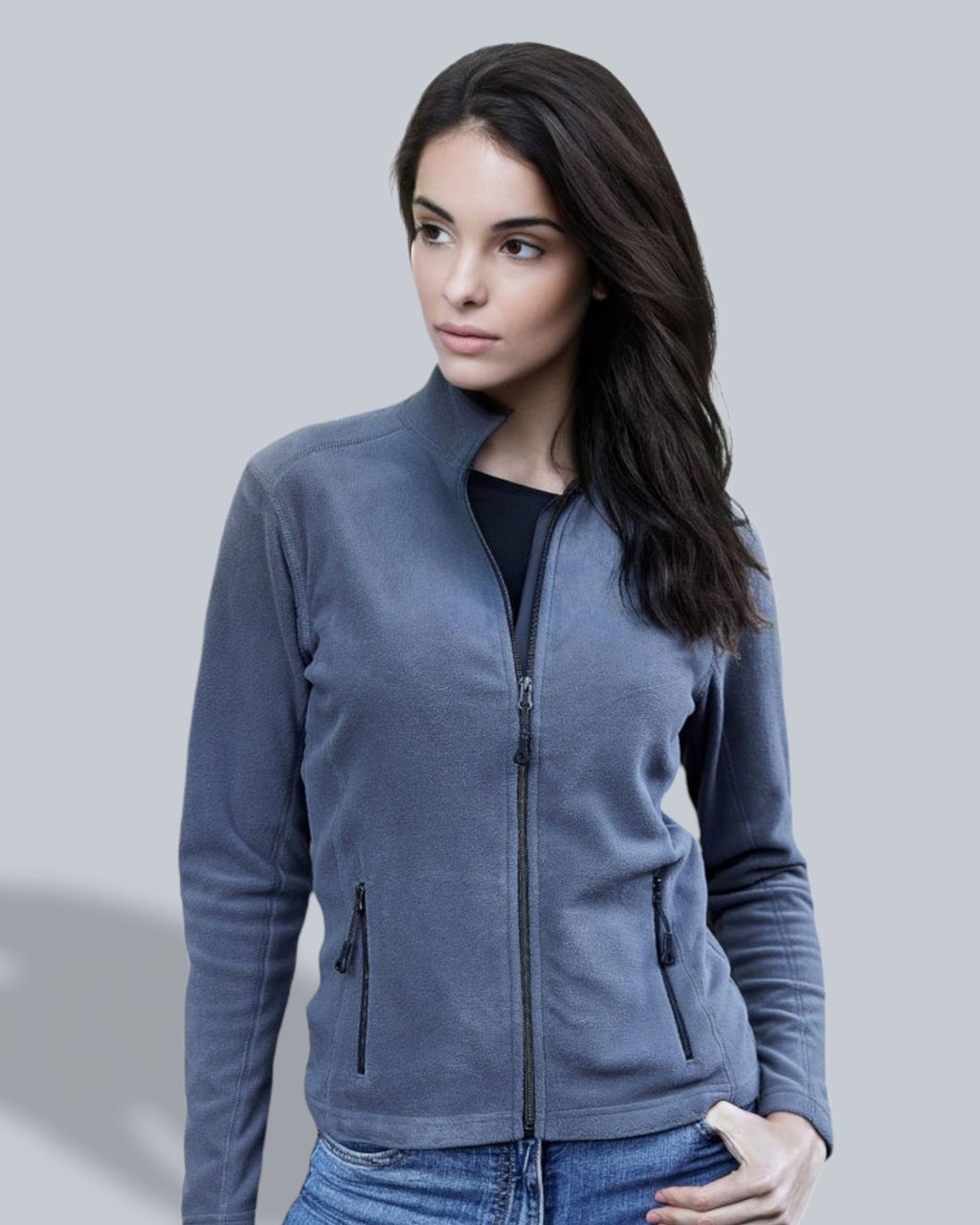 TJS 9170 ― Ladies' Active Microfleece Jacket - Dark Grey
