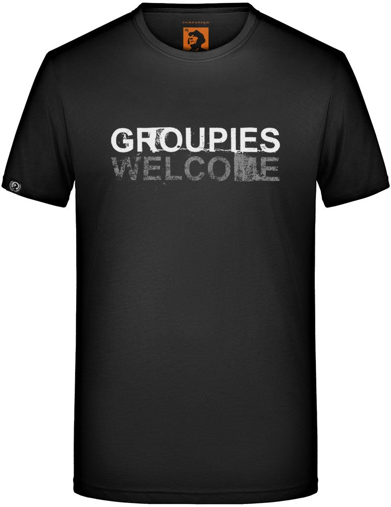 ― % ― Groupies Welcome Men's T-Shirt - Schwarz [L]