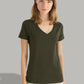 BAC TW045 ― Damen Bio-Baumwolle V-Neck T-Shirt - Olive Grün
