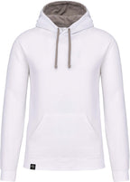 KRB K446 ― Bi-Color Hoodie Sweatshirt - Weiß / Grau