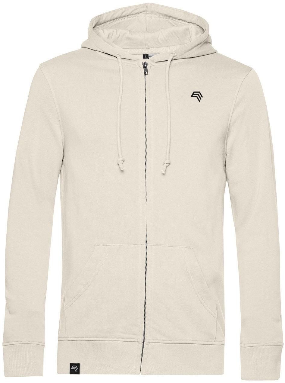 BAC U35B — Soft Hooded Sweatshirt with Organic Cotton - Natural White