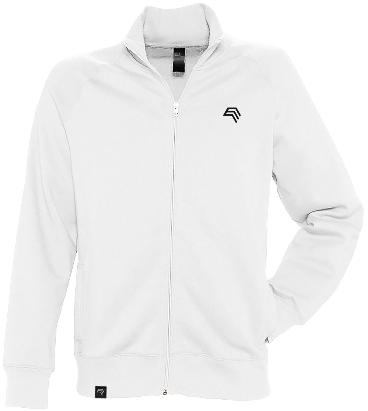 SLS 4720 ― Raglan Sweat Jacket with Stand-Up Collar - White