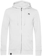 BAC U35B — Soft Hooded Sweatshirt Jacket with Organic Cotton - White