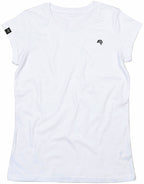 MTS M081 ― Women's Organic Cotton Roll Sleeve T-Shirt - White