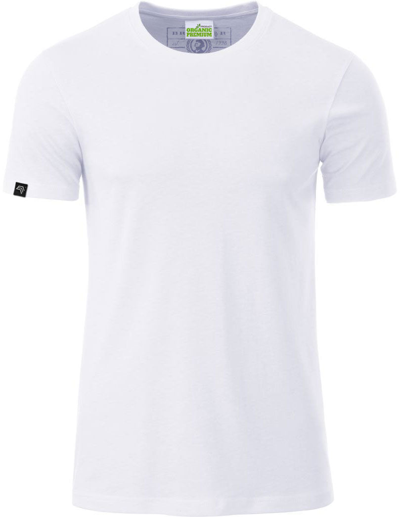 JAN 8008 ― Herren Bio-Baumwolle T-Shirt - Weiß