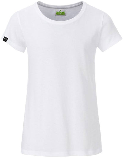 JAN 8007G ― Kinder/Mädchen Bio-Baumwolle T-Shirt - Weiß