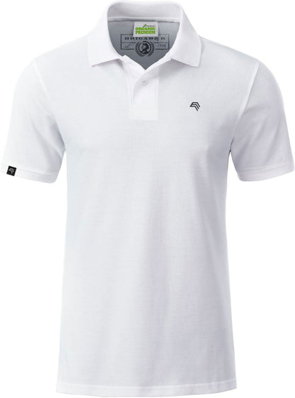 ― % ― JAN 8010/10A ― Men's Bio-Baumwolle Polo Shirt - Weiß [S / 2XL]