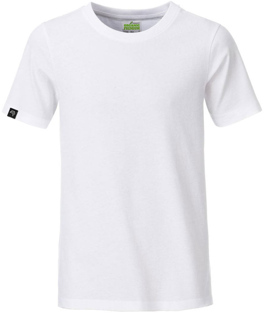JAN 8008B ― Kids'/Boys' Organic Cotton T-Shirt - White