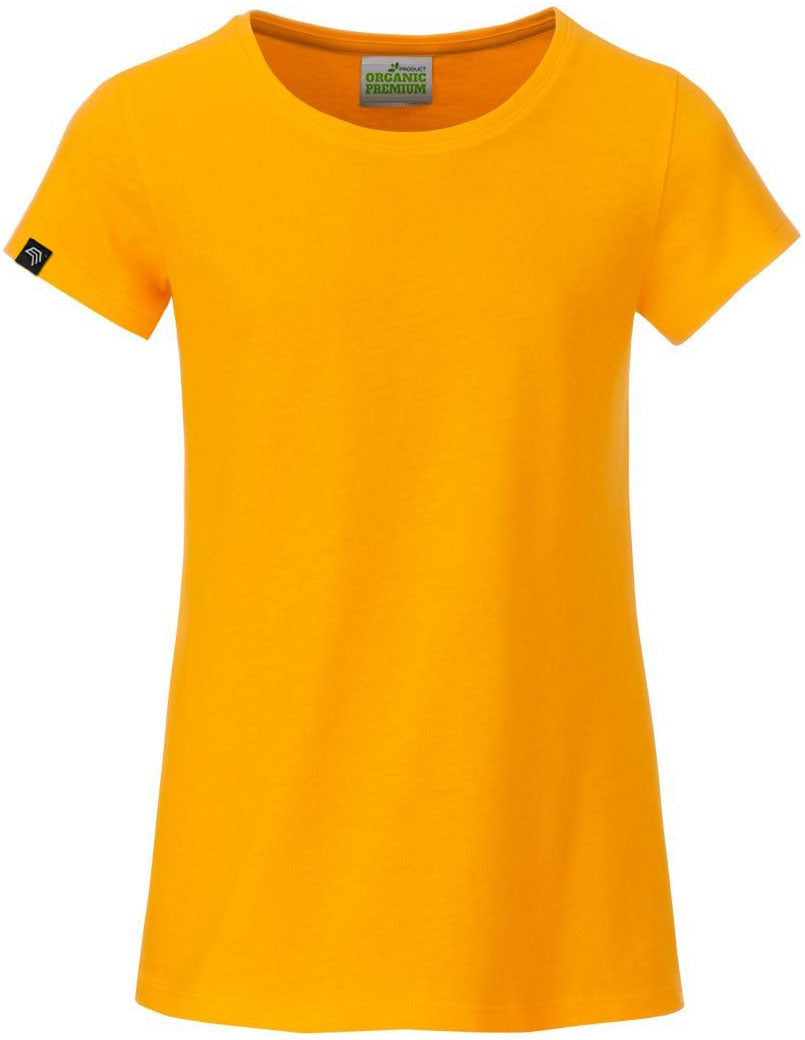 JAN 8007G ― Kinder/Mädchen Bio-Baumwolle T-Shirt - Gold Gelb