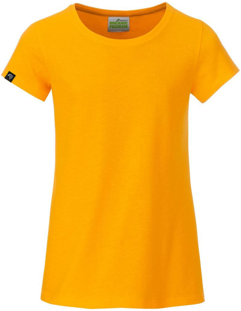 JAN 8007G ― Children's/Girls' Organic Cotton T-Shirt - Gold Yellow