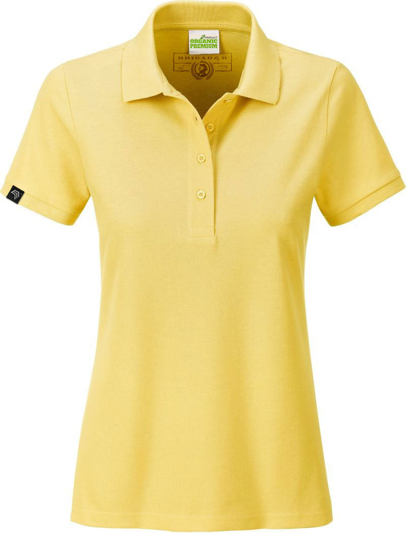 ― % ― JAN 8009 ― Damen Bio-Baumwolle Polo Shirt - Gelb / S