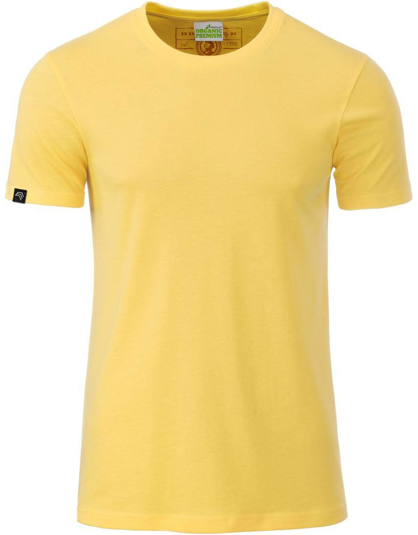 JAN 8008 ― Herren Bio-Baumwolle T-Shirt - Hell Gelb