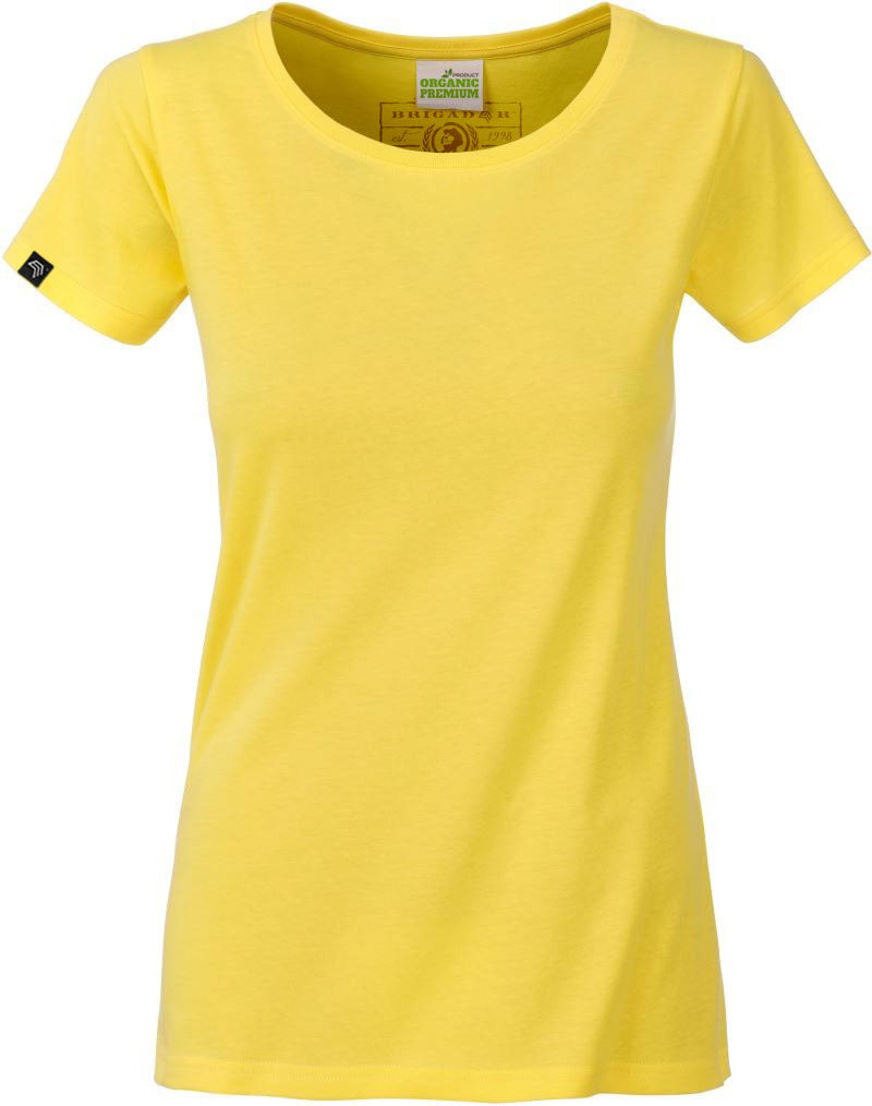 ― % ― JAN 8007 ― Damen Bio-Baumwolle T-Shirt Organic - Gelb / XS