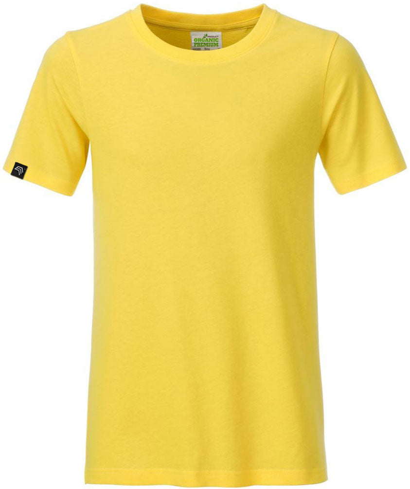 JAN 8008B ― Kinder/Jungen Bio-Baumwolle T-Shirt - Gelb